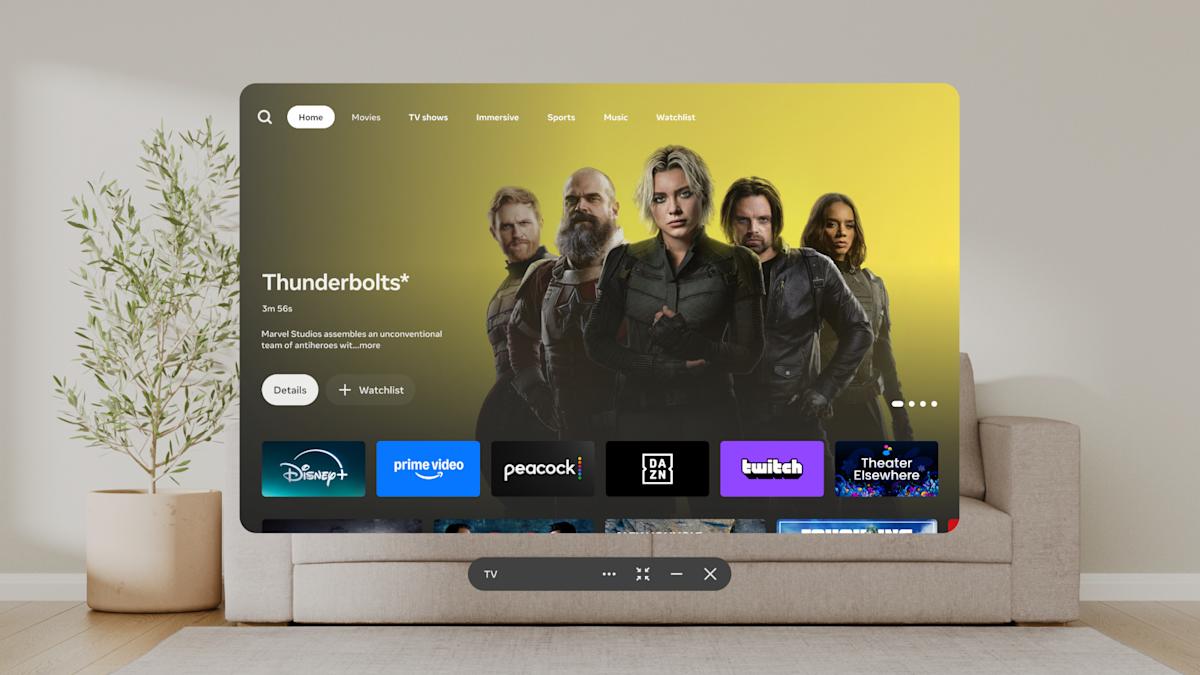 Meta Horizon TV is an entertainment hub for VR headsets Meta Horizon TV is an entertainment hub for VR headsets