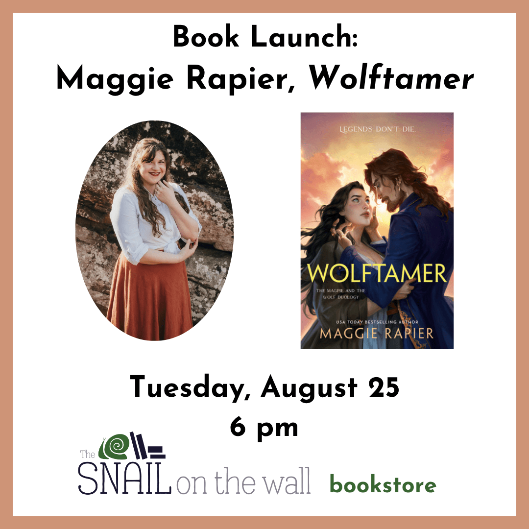 Book Launch: Maggie Rapier, Wolftamer Book Launch: Maggie Rapier, Wolftamer