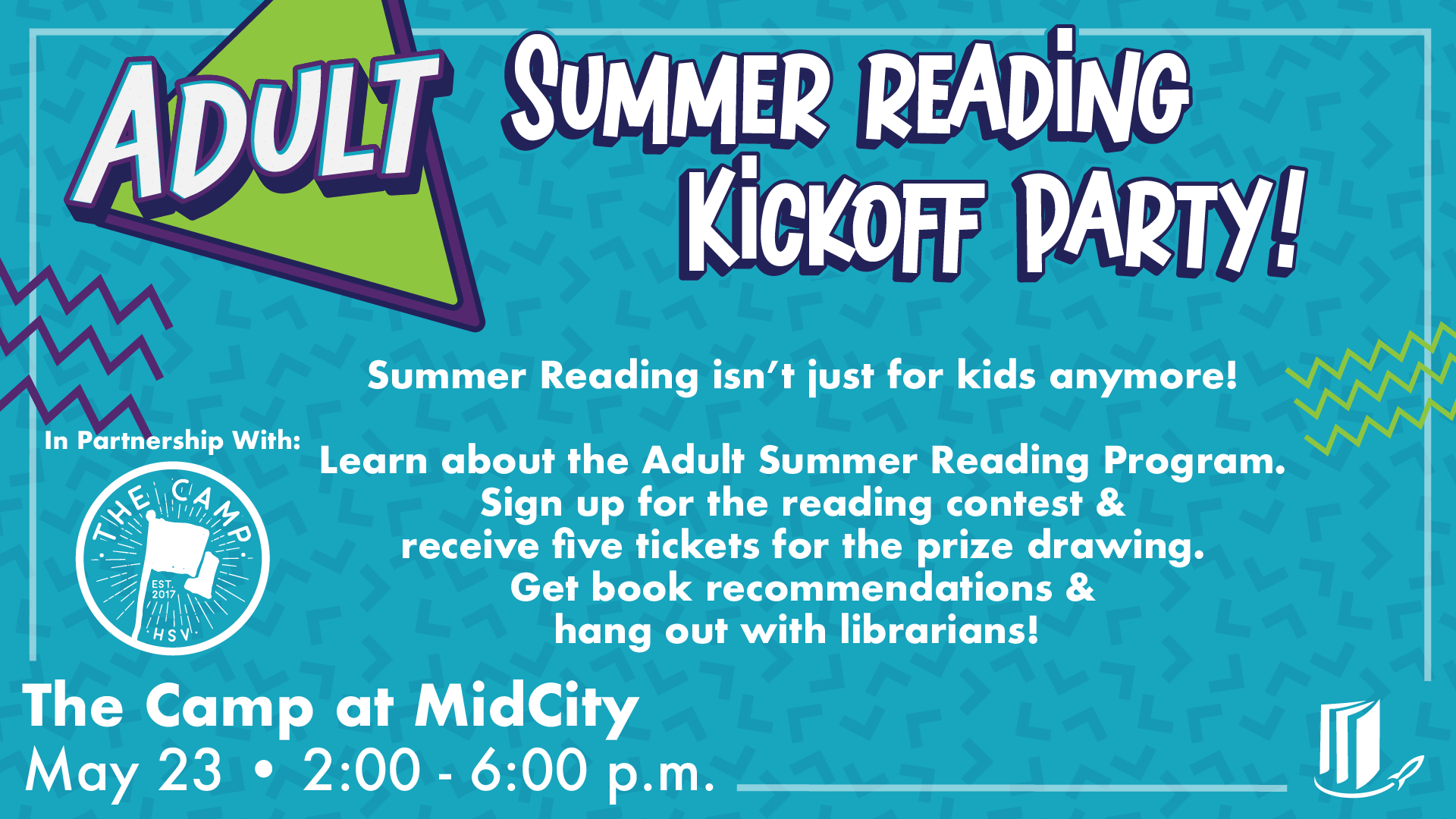 Adult Summer Reading Kickoff Party! Adult Summer Reading Kickoff Party!