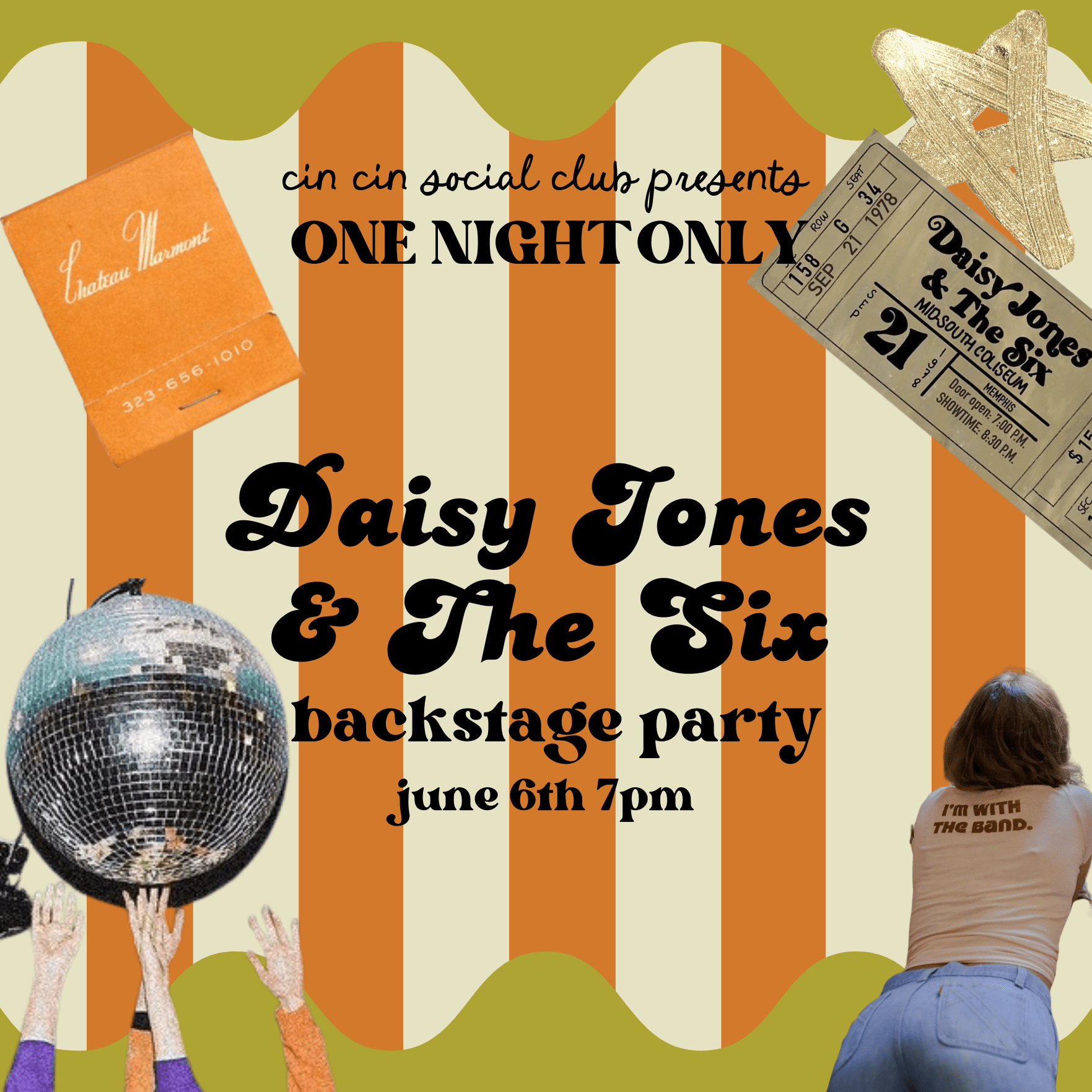 Daisy Jones & The Six Backstage Party Daisy Jones & The Six Backstage Party