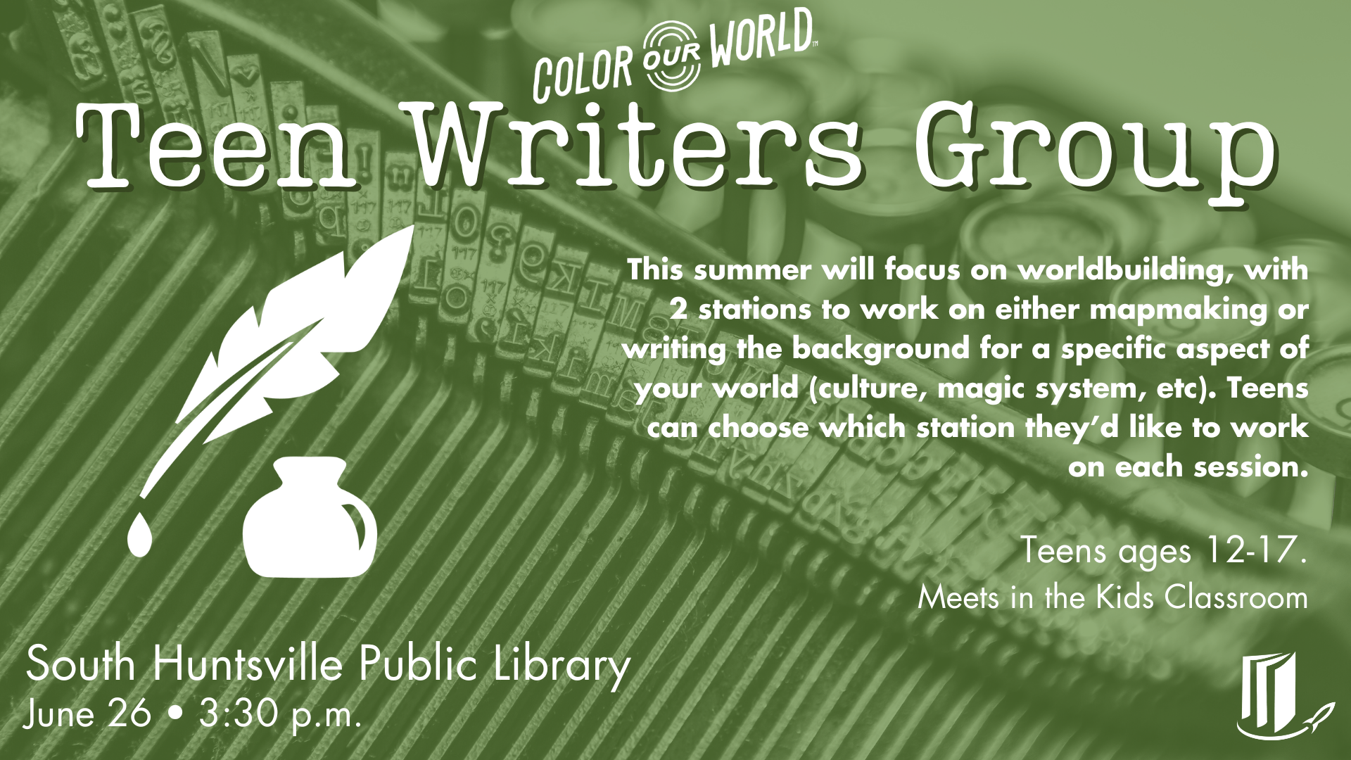 Teen Writer’s Group Teen Writer’s Group