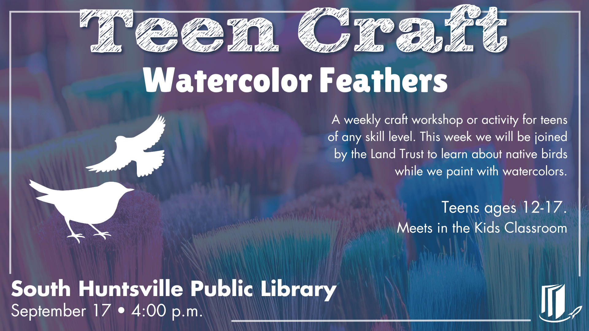 Teen Craft: Watercolor Feathers Teen Craft: Watercolor Feathers