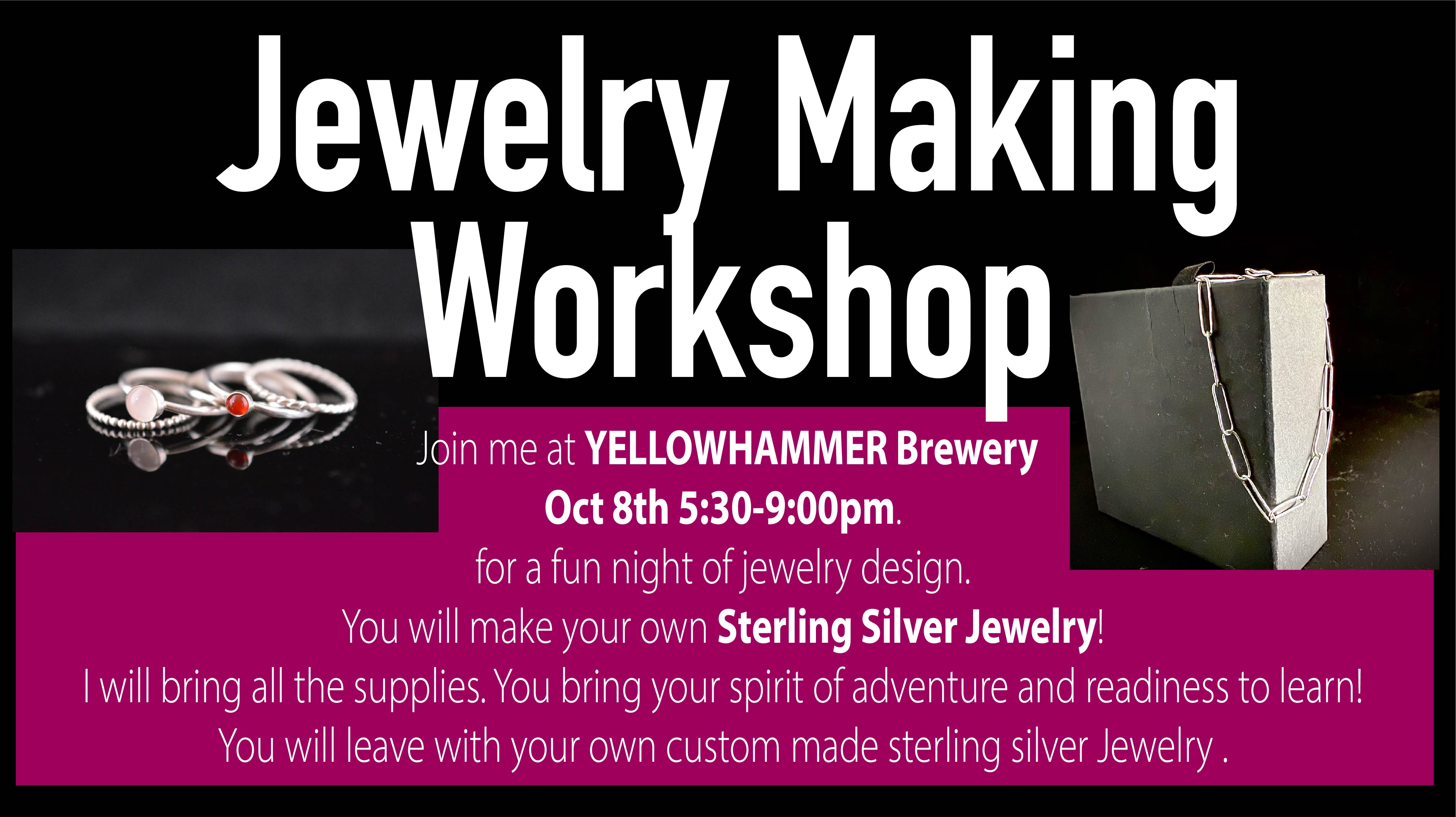 Jewelry Making Workshop- Silver Bracelet OR Stack Ring Set Jewelry Making Workshop- Silver Bracelet OR Stack Ring Set