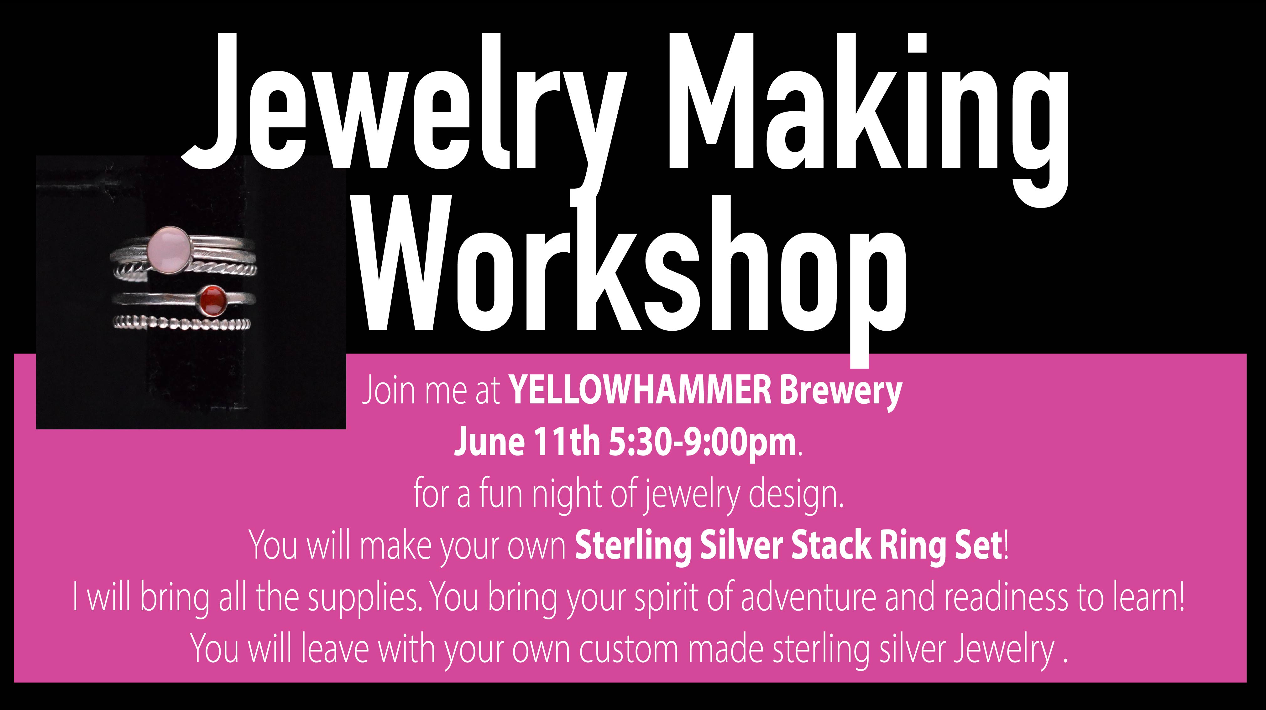 Sip & Stack – Silver Stack Ring Making Class Sip & Stack – Silver Stack Ring Making Class