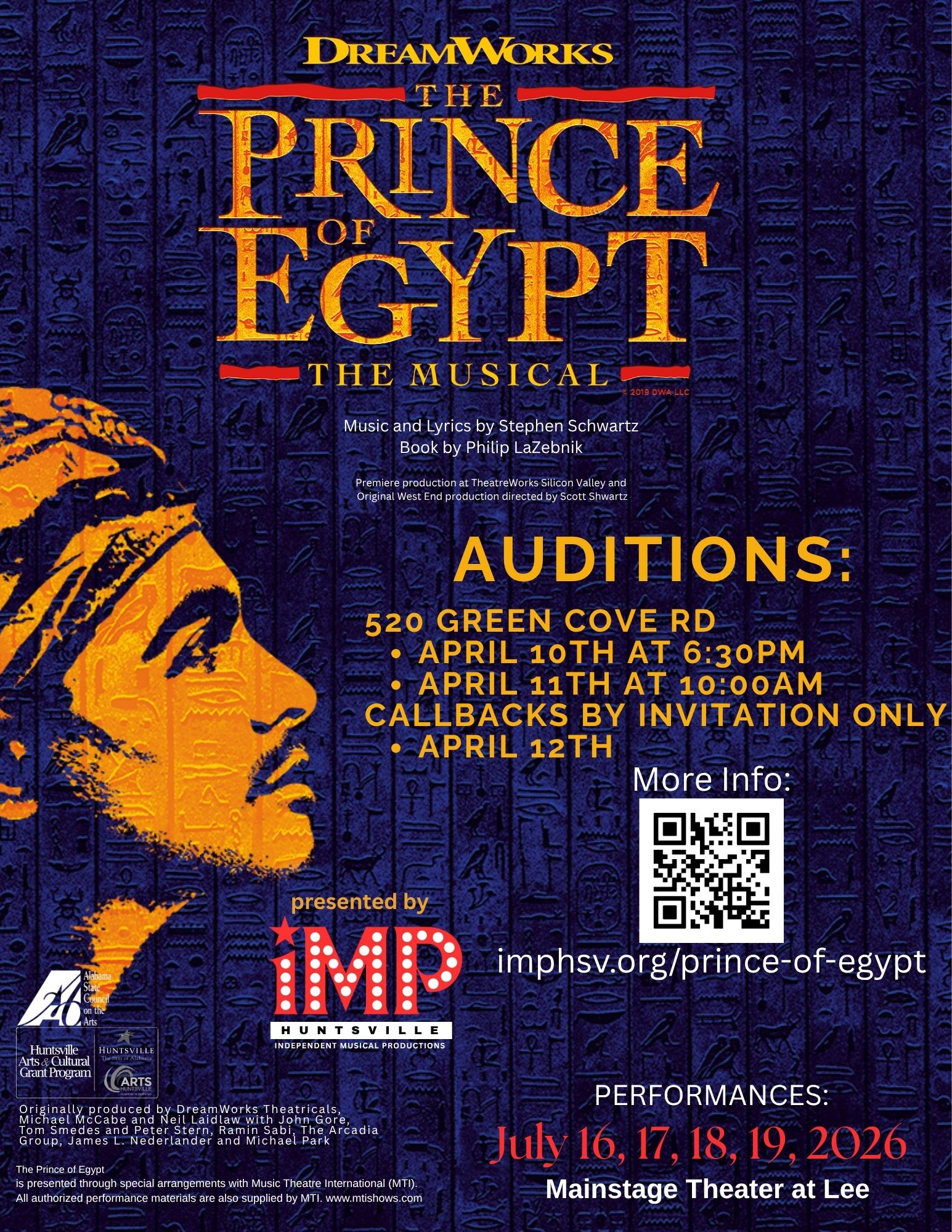 Auditions – DreamWorks The Prince of Egypt, The Musical Auditions – DreamWorks The Prince of Egypt, The Musical