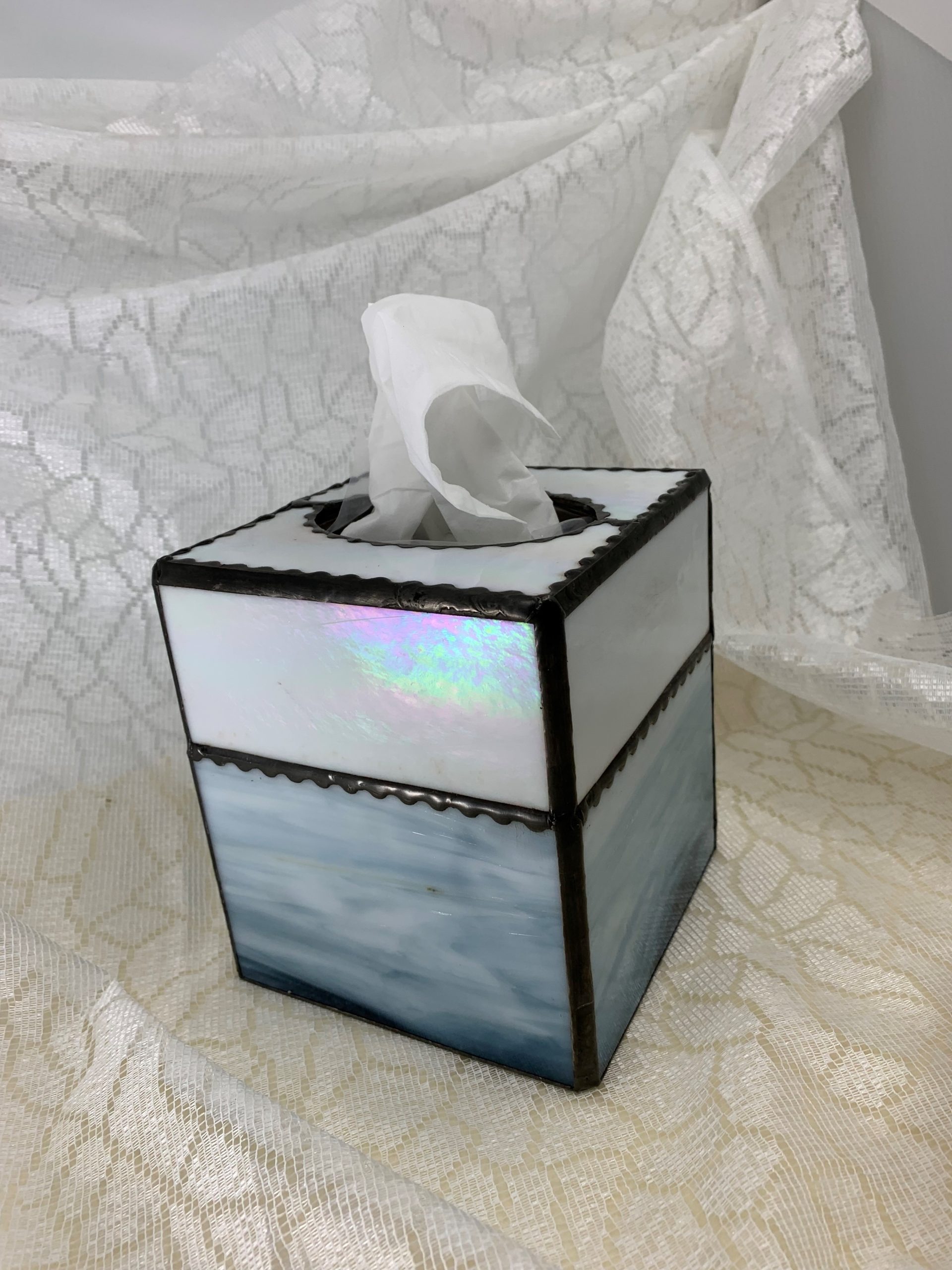 Glass: “Stained Glass Tissue Box Cover” Glass: “Stained Glass Tissue Box Cover”