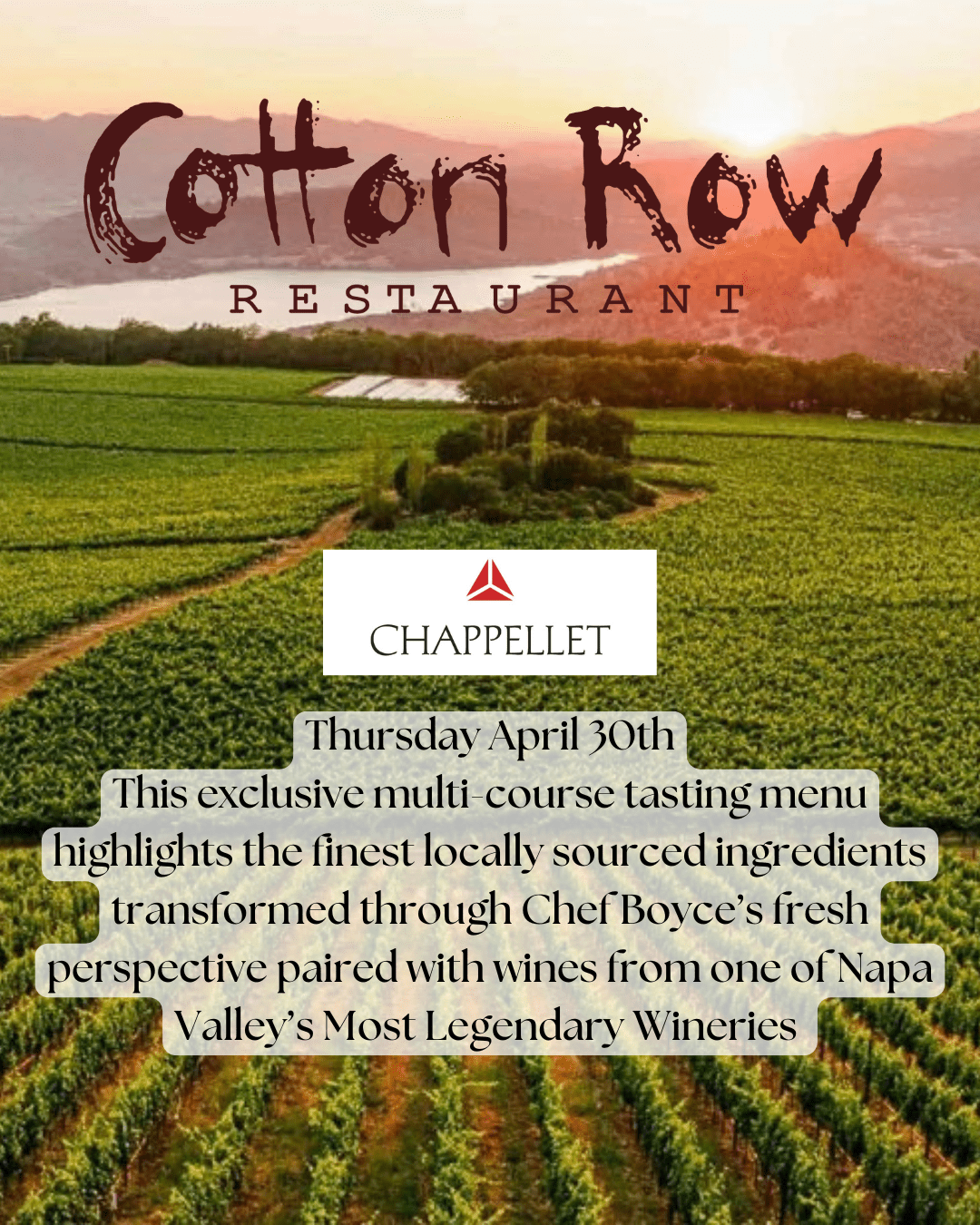 Chappelet Wine Dinner Chappelet Wine Dinner