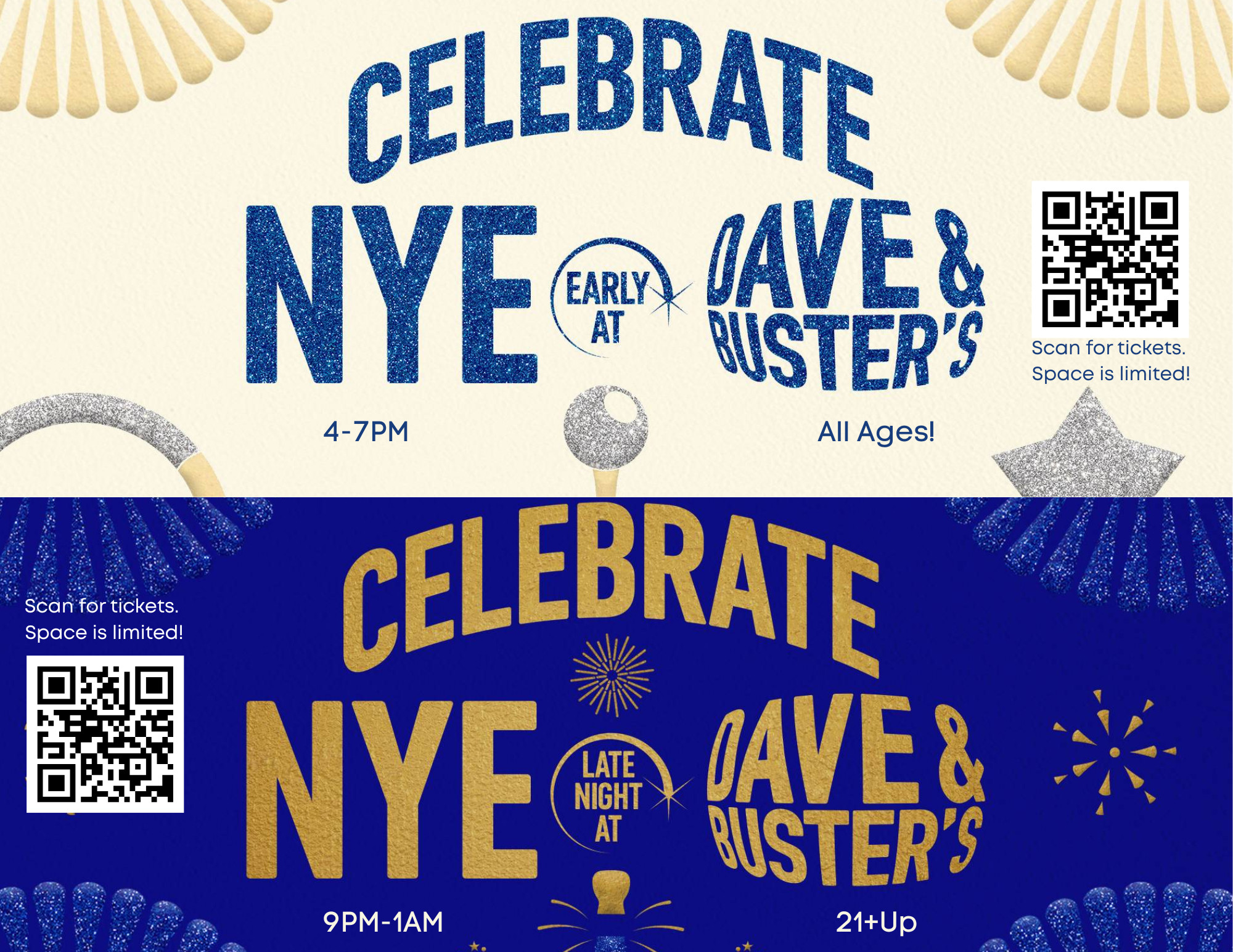 Celebrate NYE @ Dave & Buster’s! Celebrate NYE @ Dave & Buster’s!