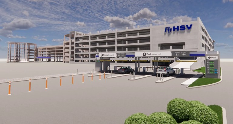 Huntsville airport’s new M+ parking expansion underway Huntsville airport’s new M+ parking expansion underway
