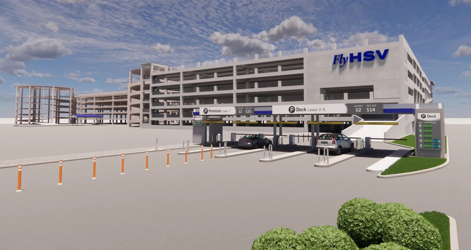 Huntsville airport’s new M+ parking expansion underway Huntsville airport’s new M+ parking expansion underway