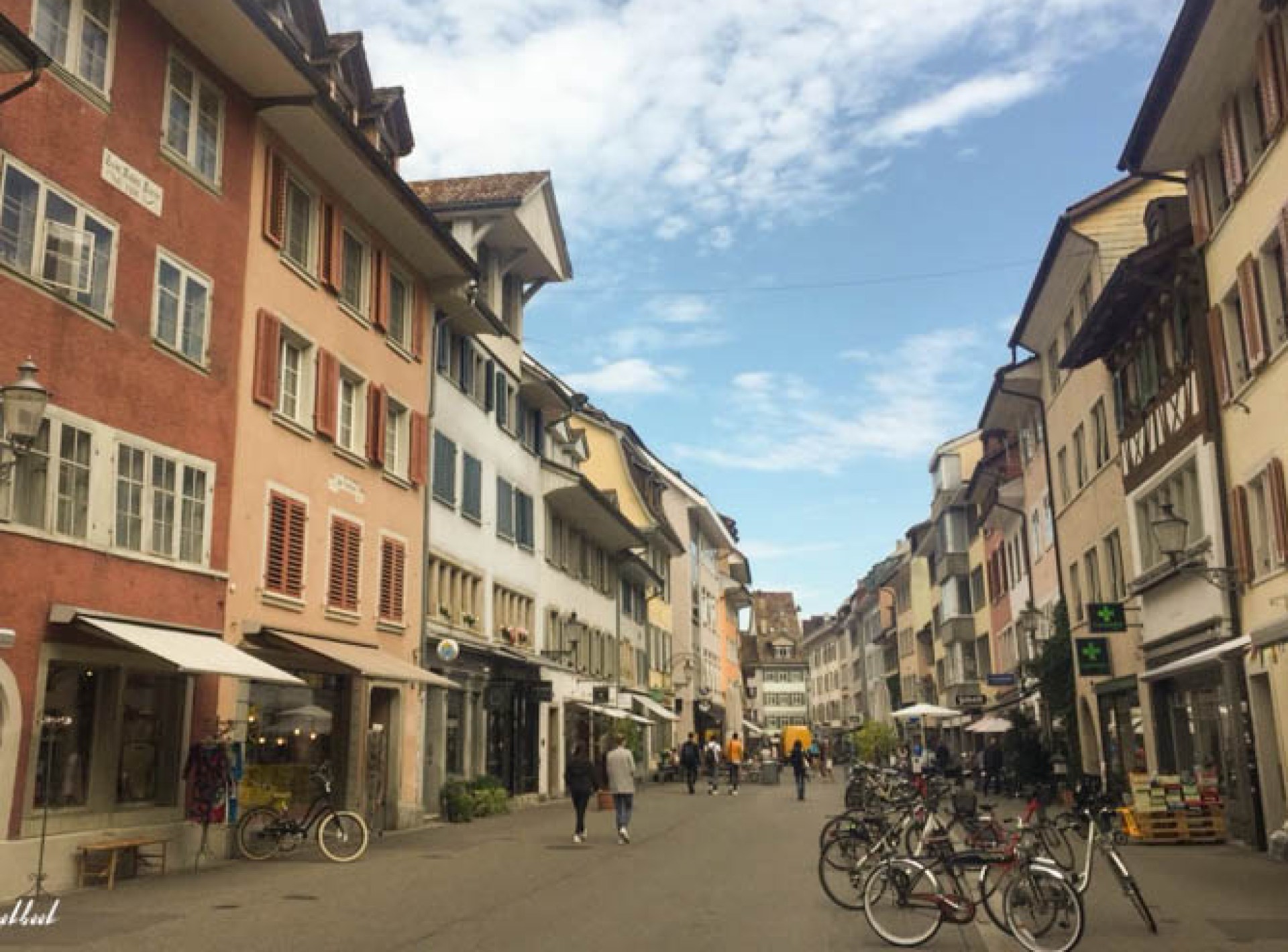 Charming streets of Winterthur's old town featuring historic architecture and winter scenery. Charming streets of Winterthur's old town featuring historic architecture and winter scenery.