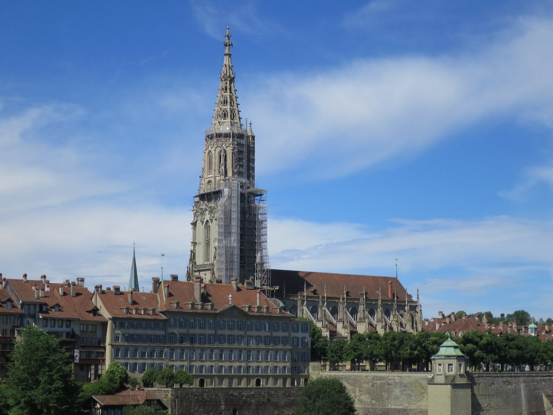 Image of the stunning Berner Münster cathedral in Biel, Switzerland, showcasing its impressive Gothic architecture and picturesque surroundings. Image of the stunning Berner Münster cathedral in Biel, Switzerland, showcasing its impressive Gothic architecture and picturesque surroundings.