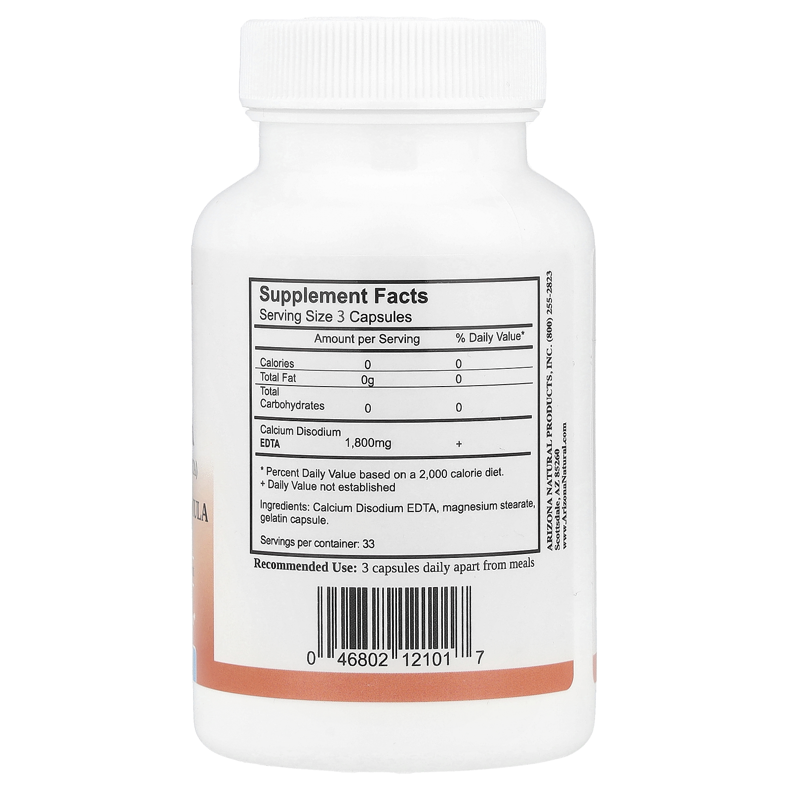 EDTA, 600 mg, 100 Capsules