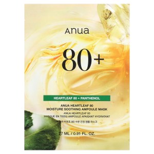 Heartleaf 80 Moisture Soothing Ampoule Beauty Mask, 1 Sheet, 0.91 fl oz (27 ml) Heartleaf 80 Moisture Soothing Ampoule Beauty Mask, 1 Sheet, 0.91 fl oz (27 ml)