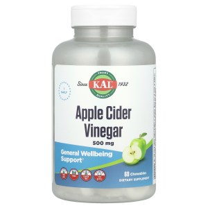 Apple Cider Vinegar, Green Apple, 500 mg, 60 Chewables Apple Cider Vinegar, Green Apple, 500 mg, 60 Chewables