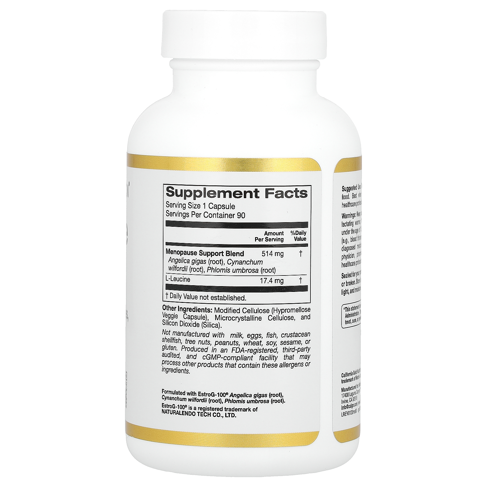 Beauty, Menopause Support with Angelica gigas, Cynanchum wilfordii, Phlomis umbrosa and L-Leucine, 90 Veggie Capsules
