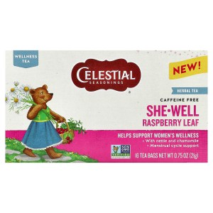 She-Well, Herbal Tea, Raspberry Leaf, Caffeine Free, 16 Tea Bags, 0.75 oz (21 g) She-Well, Herbal Tea, Raspberry Leaf, Caffeine Free, 16 Tea Bags, 0.75 oz (21 g)