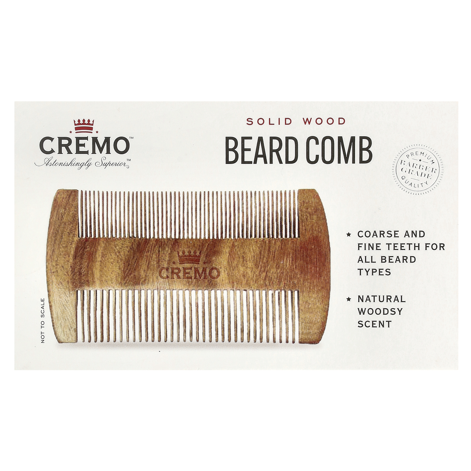 Solid Wood Beard Comb, 1 Comb