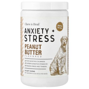 Anxiety + Stress, For Dogs, Peanut Butter, 60 Soft Chews, 4.6 oz (132 g) Anxiety + Stress, For Dogs, Peanut Butter, 60 Soft Chews, 4.6 oz (132 g)