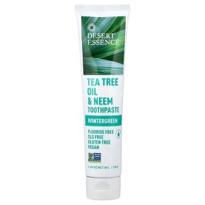 Tea Tree Oil & Neem Toothpaste, Wintergreen, 6.25 oz (176 g) Tea Tree Oil & Neem Toothpaste, Wintergreen, 6.25 oz (176 g)