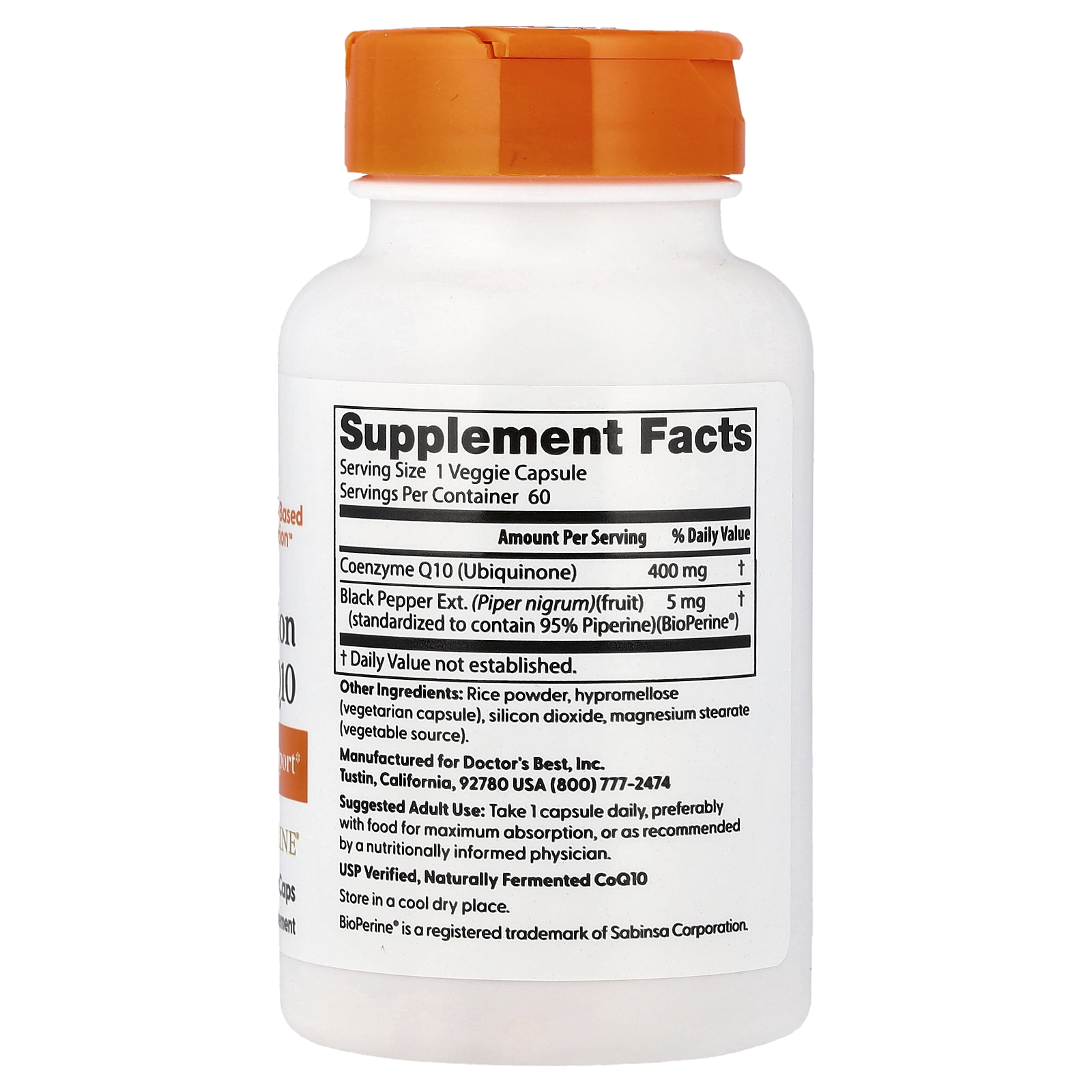 High Absorption CoQ10 with BioPerine®, 60 Veggie Caps