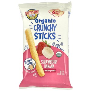 Organic Crunchy Sticks, 6+ Months, Strawberry Banana, 0.56 oz (16 g) Organic Crunchy Sticks, 6+ Months, Strawberry Banana, 0.56 oz (16 g)