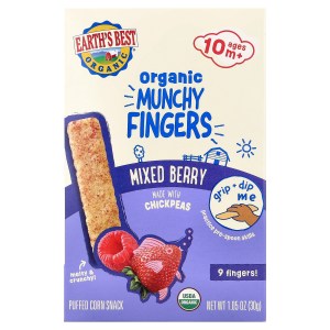 Organic Munchy Fingers, Puffed Corn Snack, 10+ Months, Mixed Berry, 1.05 oz (30 g) Organic Munchy Fingers, Puffed Corn Snack, 10+ Months, Mixed Berry, 1.05 oz (30 g)