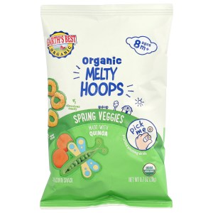 Organic Melty Hoops, Puffed Corn Snack, 8+ Months, Spring Veggies, 0.7 oz (20 g) Organic Melty Hoops, Puffed Corn Snack, 8+ Months, Spring Veggies, 0.7 oz (20 g)