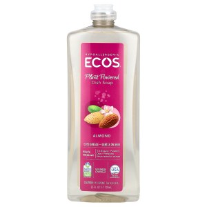 Ecos®, Plant Powered Dish Soap, Almond, 25 fl oz (739 ml) Ecos®, Plant Powered Dish Soap, Almond, 25 fl oz (739 ml)