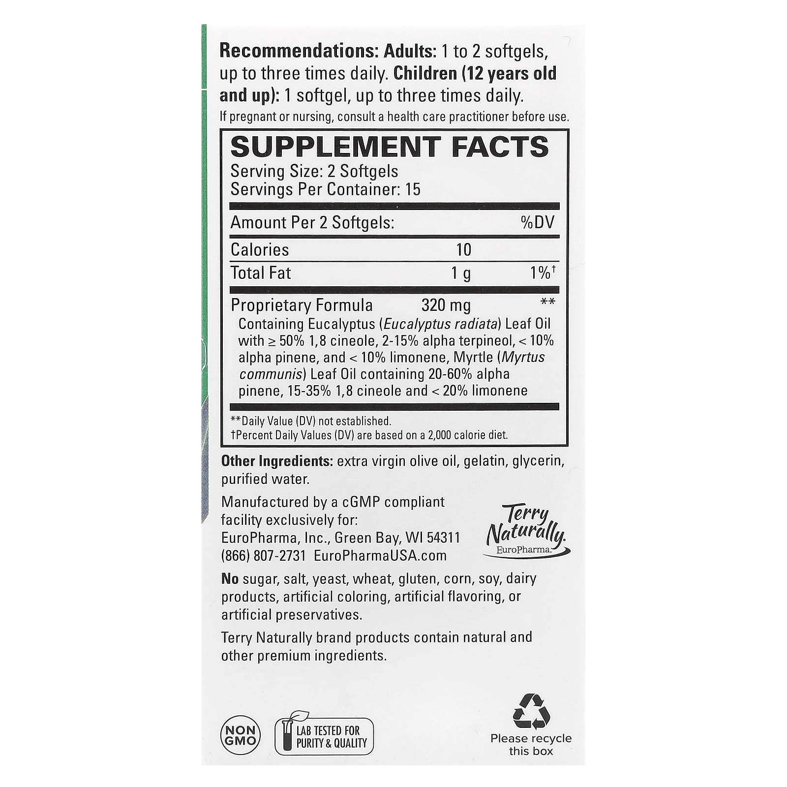 SinuCare™ with Eucalyptus, 30 Softgels