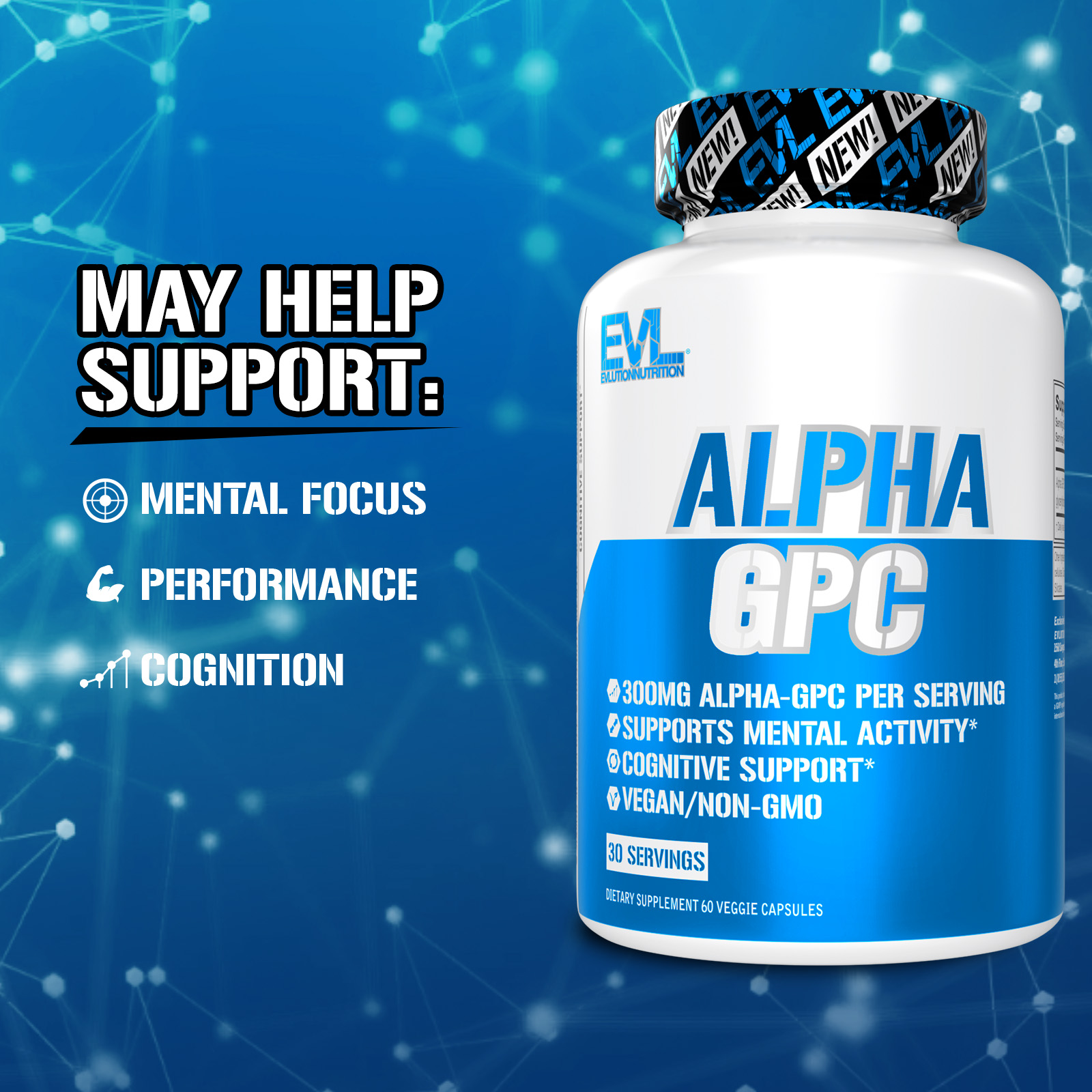 Alpha GPC, 60 Veggie Capsules (300 mg per Capsule)