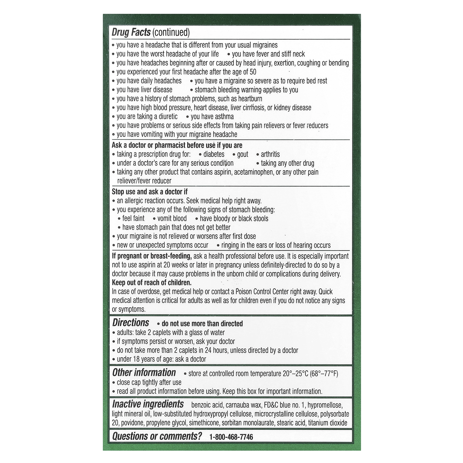 Migraine Relief, 200 Caplets