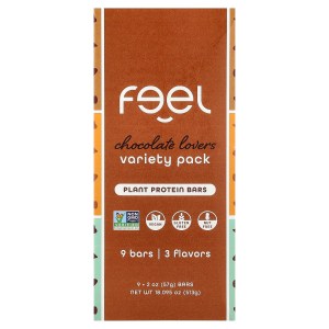 Plant Protein Bars, Variety Pack, Chocolate Lovers, 9 Bars, 2 oz (57 g) Each Plant Protein Bars, Variety Pack, Chocolate Lovers, 9 Bars, 2 oz (57 g) Each