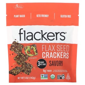Flax Seed Crackers, Savory, 5 oz (142 g) Flax Seed Crackers, Savory, 5 oz (142 g)