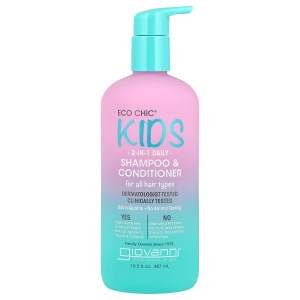 Eco Chic® Kids, 2-In-1 Daily Shampoo & Conditioner, For All Hair Types, 16.5 fl oz (487 ml) Eco Chic® Kids, 2-In-1 Daily Shampoo & Conditioner, For All Hair Types, 16.5 fl oz (487 ml)