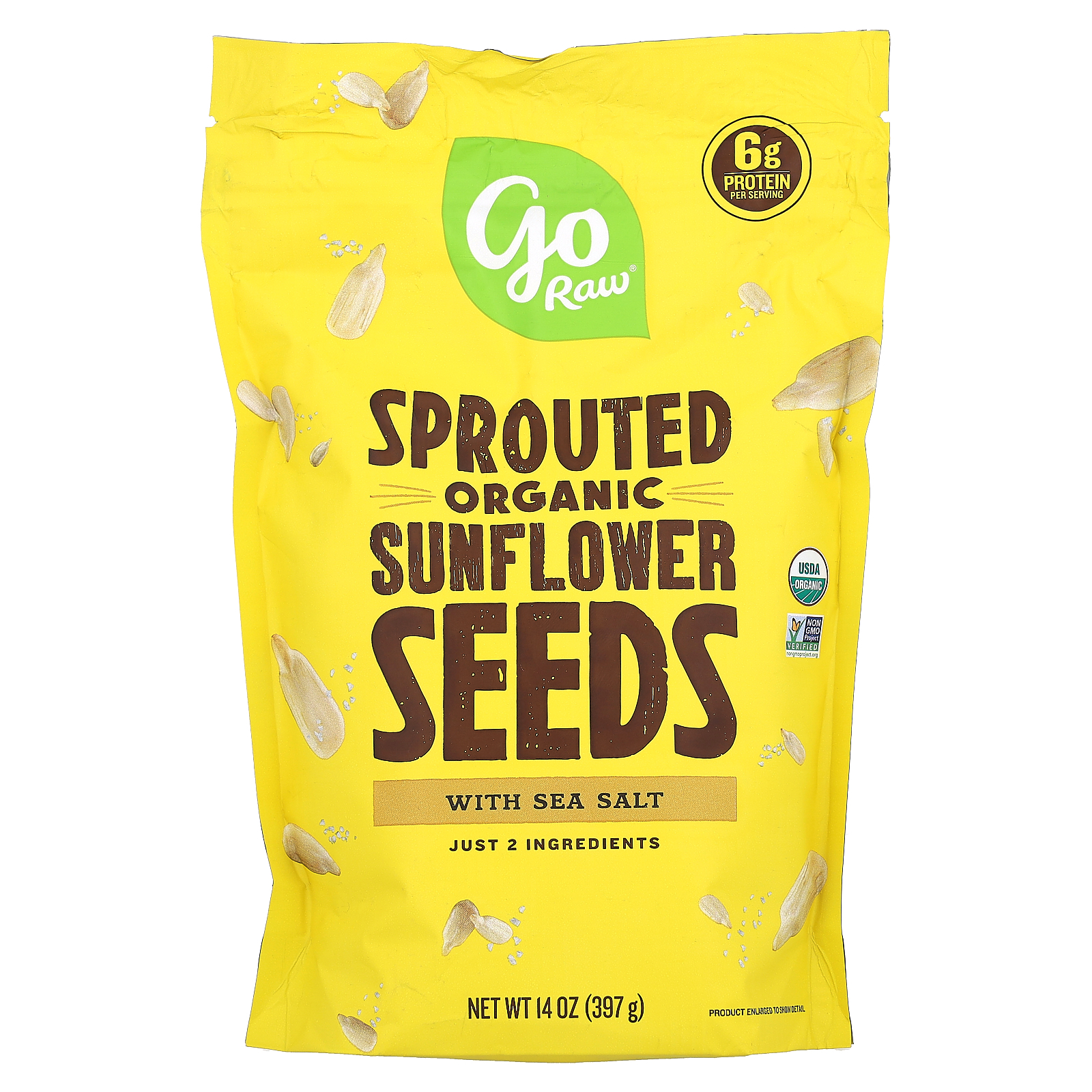 Organic Sprouted Sunflower Seeds with Sea Salt, 14 oz (397 g)
