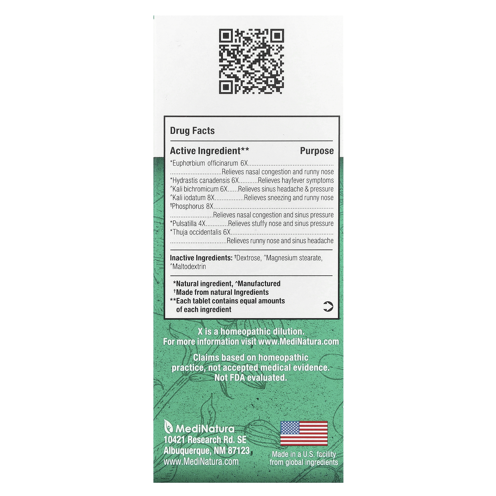 BHI, Sinus, 100 Tablets