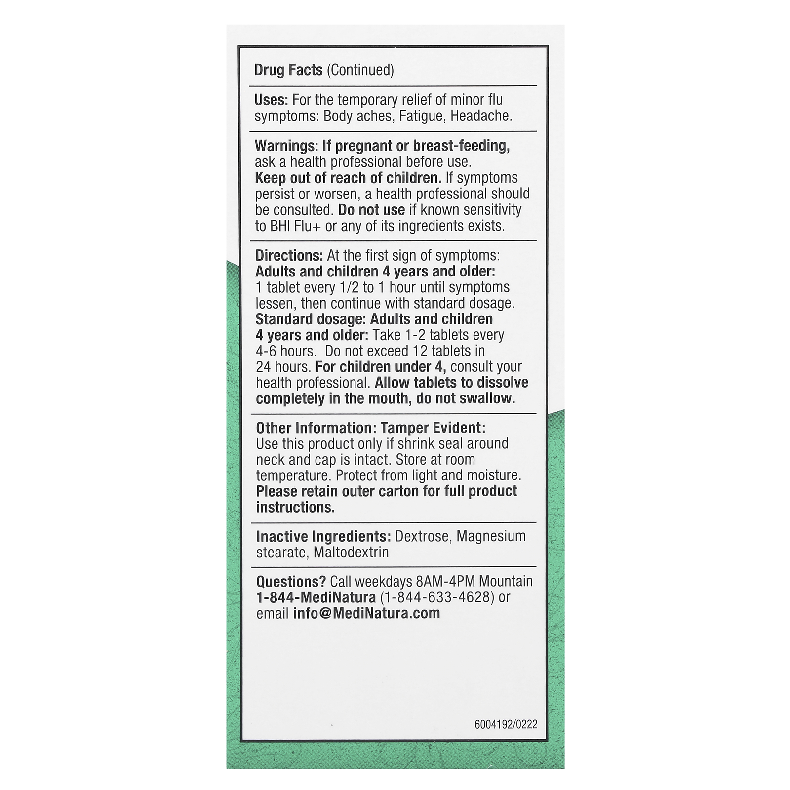 BHI Flu+, 100 Tablets