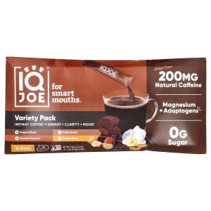 IQJOE®, Instant Coffee For Energy + Clarity + Mood, Variety Pack, 16 Sticks, 0.28 oz (8 g) Each IQJOE®, Instant Coffee For Energy + Clarity + Mood, Variety Pack, 16 Sticks, 0.28 oz (8 g) Each