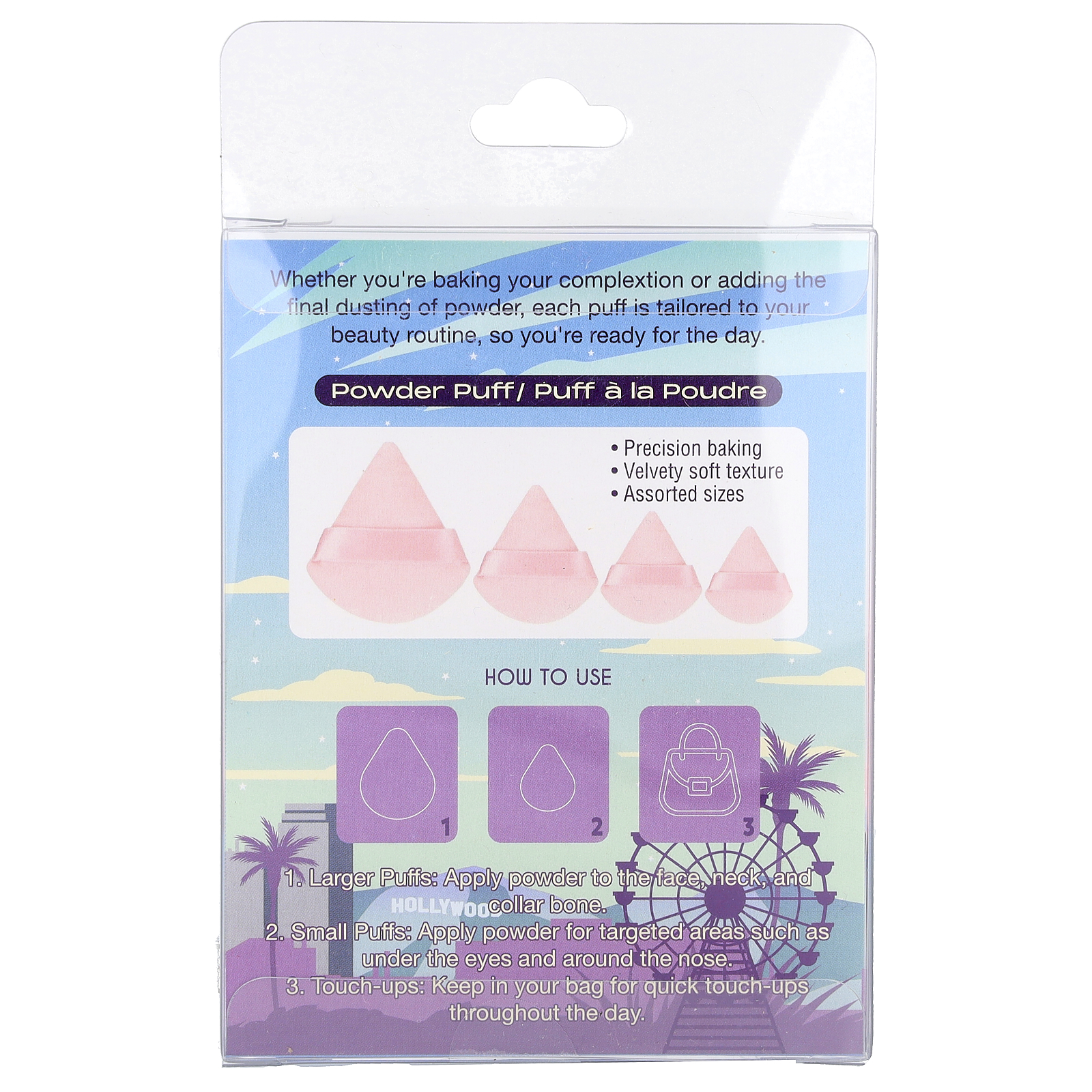 Assorted Pink Puffs, BR60, 4 Count