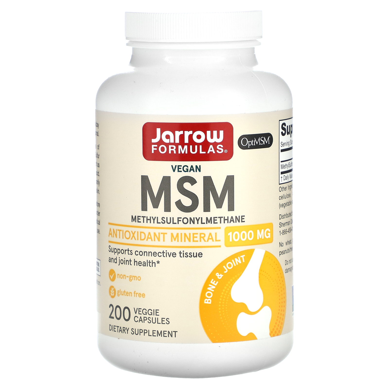 Vegan MSM, 1,000 mg, 200 Veggie Capsules