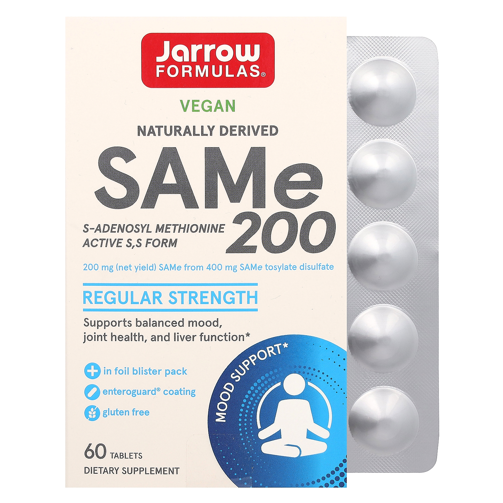 SAMe 200, 200 mg, 60 Tablets