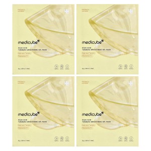 Kojic Acid Turmeric Brightening Gel Beauty Mask, 4 Sheets, 0.98 oz (28 g) Each Kojic Acid Turmeric Brightening Gel Beauty Mask, 4 Sheets, 0.98 oz (28 g) Each