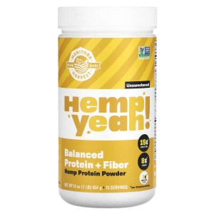 Organic Hemp Yeah!, Balanced Protein + Fiber, Hemp Protein Powder, Unsweetened, 1 lb (454 g) Organic Hemp Yeah!, Balanced Protein + Fiber, Hemp Protein Powder, Unsweetened, 1 lb (454 g)