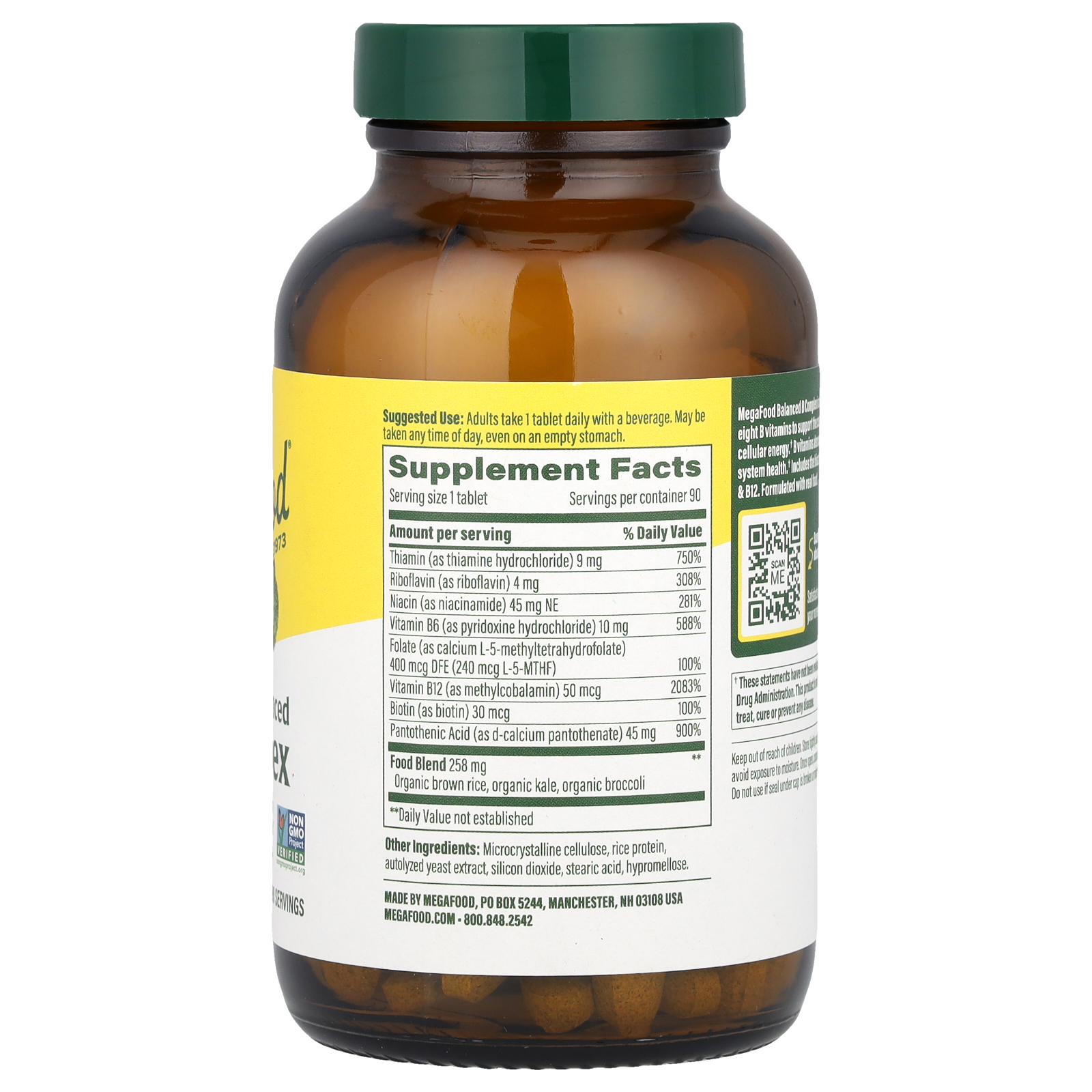 Balanced B Complex, 90 Tablets