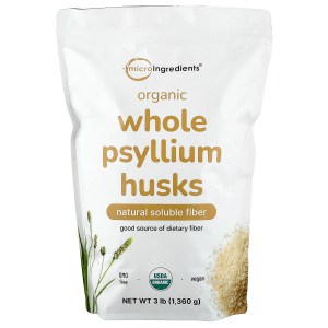 Organic Whole Psyllium Husks, 3 lb (1,360 g) Organic Whole Psyllium Husks, 3 lb (1,360 g)