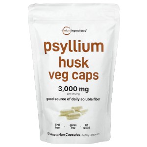 Psyllium Husk Veg Caps, 500 Vegetarian Capsules (500 mg per Capsule) Psyllium Husk Veg Caps, 500 Vegetarian Capsules (500 mg per Capsule)