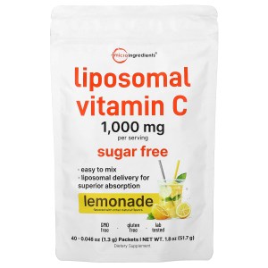Liposomal Vitamin C, Lemonade, 40 Packets, 0.046 oz (1.3 g) Each Liposomal Vitamin C, Lemonade, 40 Packets, 0.046 oz (1.3 g) Each