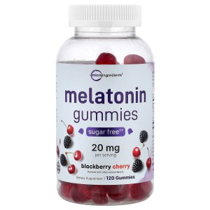 Melatonin Gummies, Blackberry Cherry, 120 Gummies (10 mg per Gummy) Melatonin Gummies, Blackberry Cherry, 120 Gummies (10 mg per Gummy)