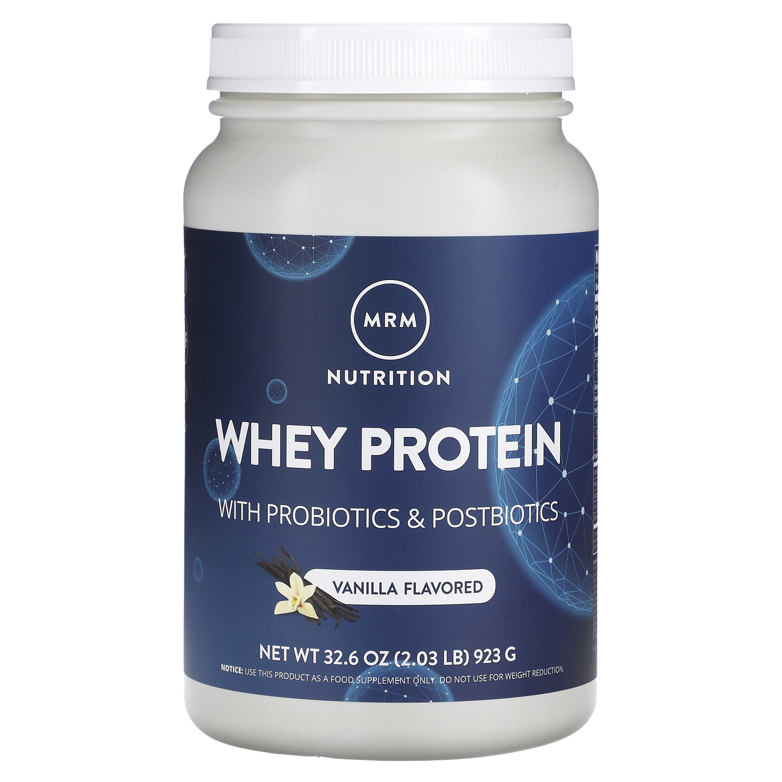 Whey Protein with Probiotics & Postbiotics, Vanilla, 2.03 lb (923 g)